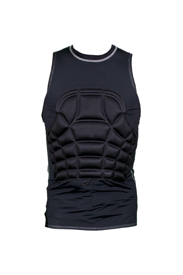 Black Sleeveless Ribguard